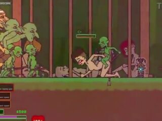 Captivity &vert; etapa 3 &vert; desnudo hembra survivor fights su camino a través de cachondo goblins pero fails y consigue follada duro deglución liters de corrida &vert; hentai juego gameplay p3