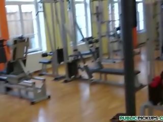 Goddess Lucie fucked in the gym for cash
