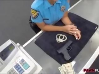 Busty Security Officer Nailed By Pawnkeeper In The Backroom