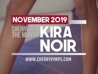 Classy Ebony femme fatale Kira Noir Enjoys Solo Fingering Her Tight Pussy