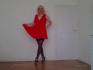 Απίστευτος κόκκινος φόρεμα ευρύ πηγαίνω ahead