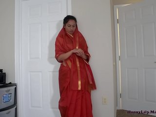 Lustful Indian mother and son in law having fun