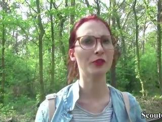 Nemke scout - faks rdečelaske najstnice lia v javno kasting