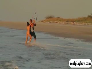 Badass excellent babes try out kite boarding and Jui Jitsu