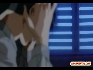 Bondage Japanese slut anime gets wax and marvelous poked
