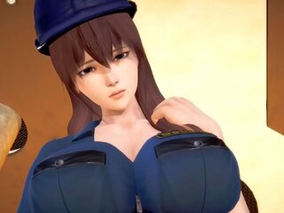 Policewoman kerja dengan cinta 3d animasi pornografi 69