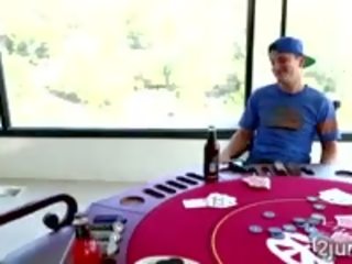 Pervs wins a brunette hotties burungpun in poker match