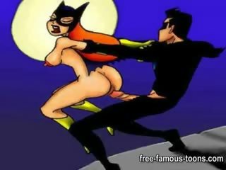 Batman ด้วย catwoman และ batgirl เซ็กซ์