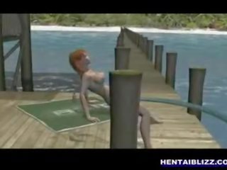 3d animated cartoon hooker Rough fucked by snake monster