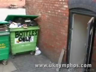 English Ms fucks 2 homeless blokes