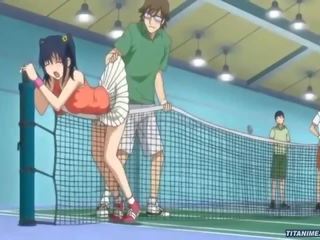 A randy tennis practice