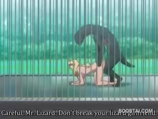 Rinnakas anime kallike vitt naelutatud raske poolt koletis juures a zoo