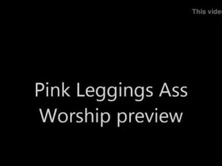 Pink Leggings Ass Worship Preview
