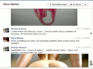 Indian not brother rohan fucks sister riya on facebook chat
