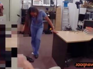 Desperate Nurse Pawns Her Pussy For Cash