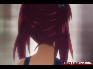 Swimsuit anime coed with bigboobs hard tentacles drilled