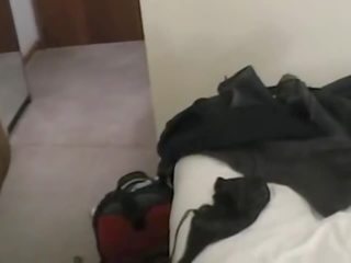 Білявка full-blown і чорна жеребець в a готель room,h