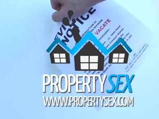 Propertysex tenant with phenomenal süýji emjekler fucks her landlord