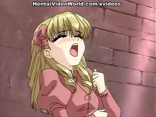Animasi pornografi apaan dengan sebuah rambut coklat pembantu