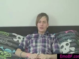 Charming gay emo showing his fine body by emobf