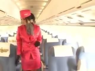 Charming air hostess gets fresh ak döl aboard