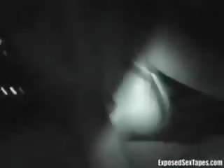 Blowing hard cock at the dark