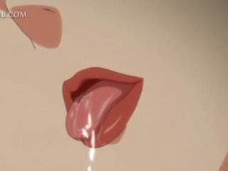 Niewinny anime mademoiselle pieprzy duży kutas między cycki i cipa usta