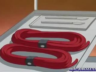 Bondage cartoon with bigboobed gets inserting speculum into her cunt
