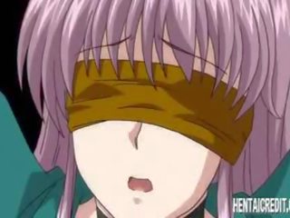Blindfolded hentai femme fatale fucked