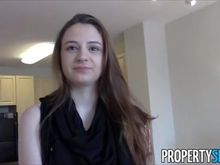 Propertysex - jovem real propriedade agente com grande natural tetas caseiro xxx filme